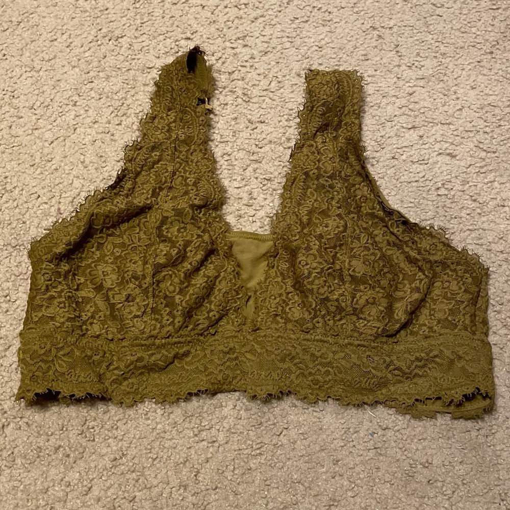 Aerie Eyelash Lace Plunge Bralette